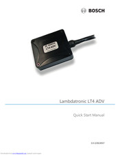 Bosch Lambdatronic LT4 ADV Quick Start Manual