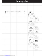 Hans Grohe Focus 31521000 Instructions For Use Manual