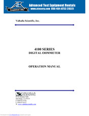 Valhalla 4100 SERIES Operation Manual