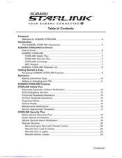Subaru starlink Owner's Manual