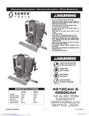 Sunex Tools 4920CAH Operating Instructions Manual