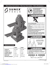 Sunex Tools 4950B Operating Instructions Manual
