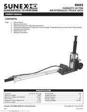 Sunex Tools 6623 Owner's Manual