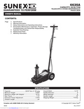 Sunex Tools 6635A Owner's Manual