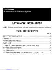Carrier KSAIF0401AAA Installation Instructions Manual