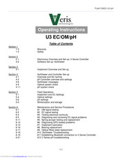 Veris U3 Operating Instructions Manual