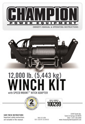 Champion 100299 Owner's Manual & Operating Instructions