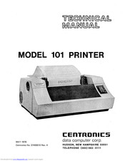 centronics 101 Technical Manual