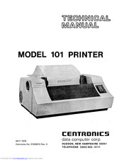 Centronics 101 Technical Manual