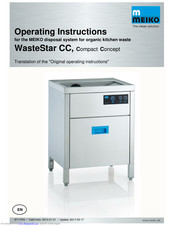 Meiko WasteStar CC Operating Instructions Manual
