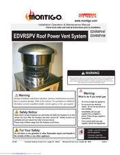 Montigo EDVRSPV58 Installation, Operation & Maintenance Manual