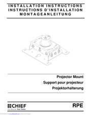 CHIEF RPE Installation Instructions Manual
