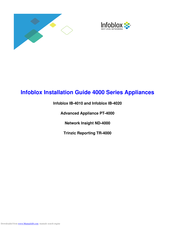 Infoblox PT-4000-10GE Installation Manual