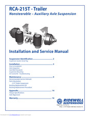 Ridewell Suspensions RCA-215T Installation And Service Manual