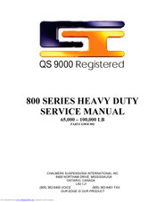 Chalmers Suspension International 800 Series Service Manual