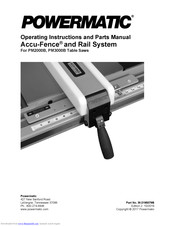 Powermatic Accu-Fence Operating Instructions And Parts Manual