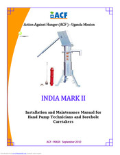 ACF INDIA MARK II Installation And Maintenance Manual