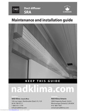 NADklima SRA Maintenance And Installation Manual