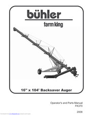 Buhler FK370 Operator And Parts Manual