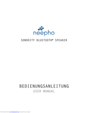 neepho sonority bluetooth User Manual