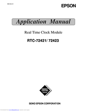 Epson RTC-72421 Applications Manual