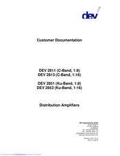 DEV DEV 2851 Customer's Manual