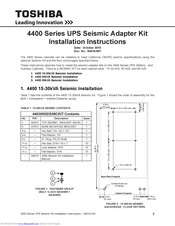 Toshiba 4400 80kVA Seismic Installation Instructions Manual