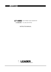 Leader LT 4400 Instruction Manual
