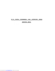 Elka ER 33 Operating Manual