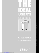Ideal Boilers Concord CXSD 100/H User Manual