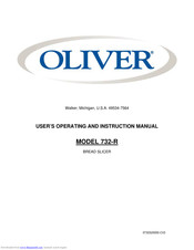 Oliver MODEL 732-R Instruction Manual