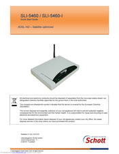 SCHOTT SLI-5460-I Quick Start Manual