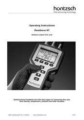 Hontzsch flowtherm NT Operating Instructions Manual