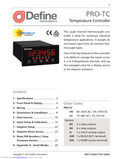Define Instruments PRO-TC-HV Manual