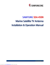 Samyung ENC SDA-450N Installation & Operation Manual