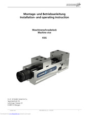 SCHUNK KSG 100 Installation And Operating Instruction