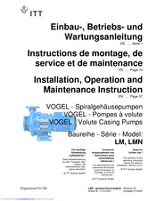 ITT VOGEL LMN 50-200 Installation, Operation And Maintenance Manual
