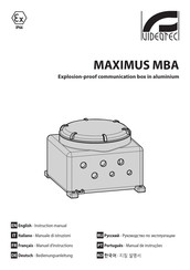 Videotec MAXIMUS MBA Instruction Manual