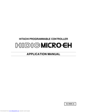 Hitachi HIDIC MICRO-EH Applications Manual