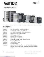 Raytec VARIO2 i4 Installation Manual