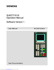 Siemens SIJECT16 Operation Manual