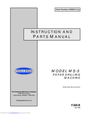 Challenge MS-5 Instructions And Parts Manual