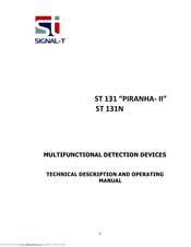 SIGNAL-T ST 131 PIRANHA- II Technical Description And Operating Manual