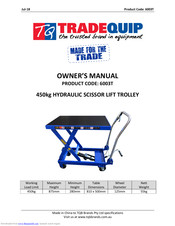 TradeQuip 6003T Owner's Manual