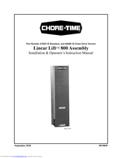 Chore-Time Linear Lift 800 Installation & Operator's Instruction Manual