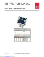 B+B Sensors LogBox AA IP65 Instruction Manual