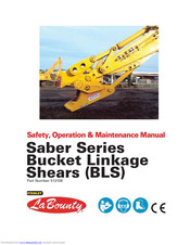 Stanley Saber Series Safety, Operation & Maintenance Manual