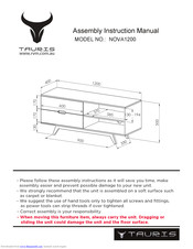 Tauris STRETCH1500 OAK Assembly & Instruction Manual
