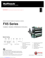 Ruffneck FX5-240160-100 Installation, Operation & Maintenance Instructions Manual