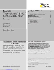 Wayne-Dalton ThermoMark 5255 Quick Start Manual
